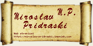 Miroslav Pridraški vizit kartica